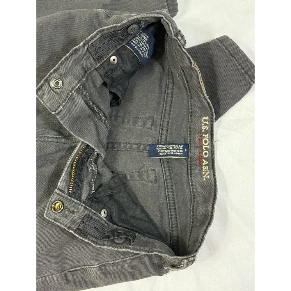 U.S. POLO ASSN Jeans Boys Size 6 straight leg Kids Gray‎ Adjustable Waist